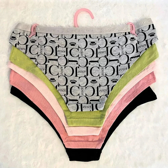 Juicy Couture Cotton Brief 5 Piece Underwear Panty Set NWT size Medium - Picture 3 of 7